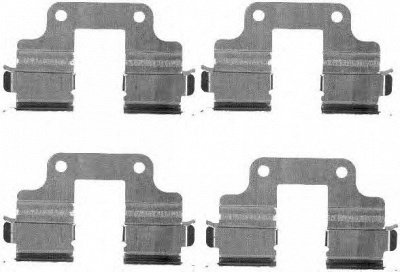 HELLA 8dz355203361 -  Комплектующие, колодки дискового тормоза