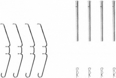 HELLA 8dz355204011 -  Комплектующие, колодки дискового тормоза