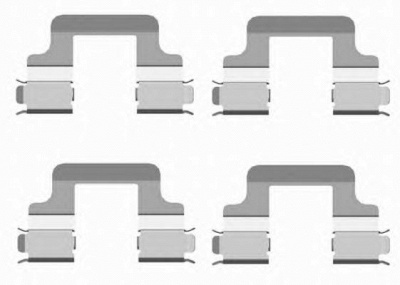 HELLA 8dz355204101 -  Комплектующие, колодки дискового тормоза