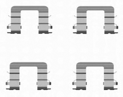 HELLA 8dz355204131 -  Комплектующие, колодки дискового тормоза