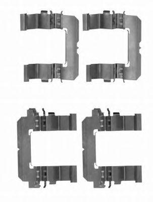 HELLA 8dz355204201 -  Комплектующие, колодки дискового тормоза