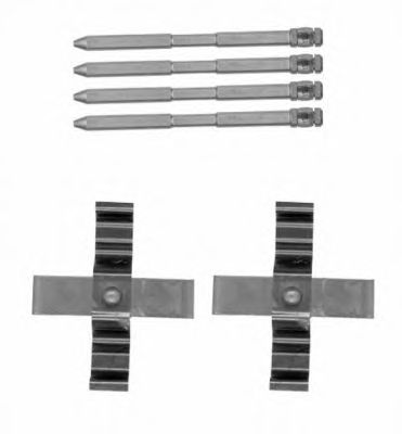 HELLA 8dz355204281 -  Комплектующие, колодки дискового тормоза