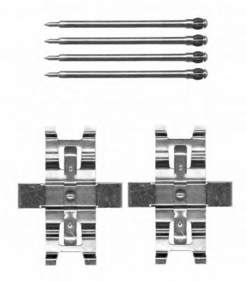 HELLA 8dz355204321 -  Комплектующие, колодки дискового тормоза
