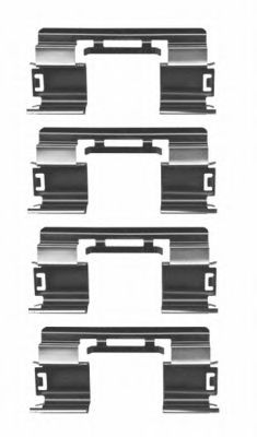 HELLA 8dz355204351 -  Комплектующие, колодки дискового тормоза