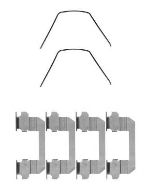 HELLA 8dz355204781 -  Комплектующие, колодки дискового тормоза