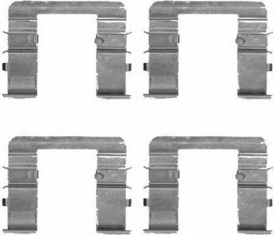 HELLA 8dz355205061 -  Комплектующие, колодки дискового тормоза