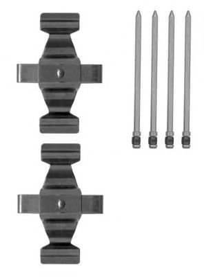 HELLA 8dz355205311 -  Комплектующие, колодки дискового тормоза