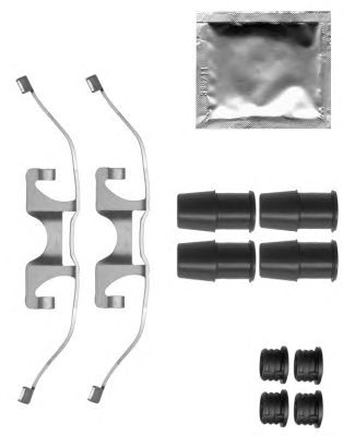 HELLA 8dz355205461 -  комплект принадлежностей, тормозной суппорт