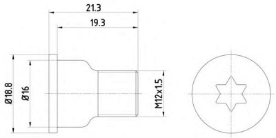 HELLA 8dz355209051 -  Болт, диск тормозного механизма