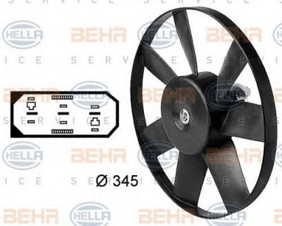 HELLA 8ew009144451 -  Вентилятор, охлаждение двигателя