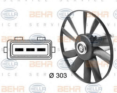 HELLA 8ew009144481 -  Вентилятор, охлаждение двигателя