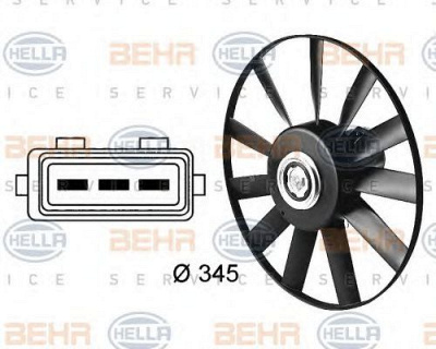 HELLA 8ew009144511 -  Вентилятор, охлаждение двигателя