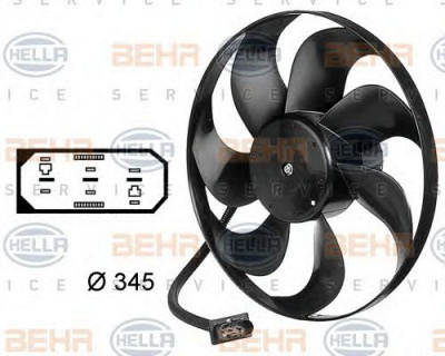 HELLA 8ew009144531 -  Вентилятор, охлаждение двигателя