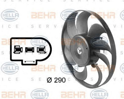 HELLA 8ew009144601 -  Вентилятор, конденсатор кондиционера