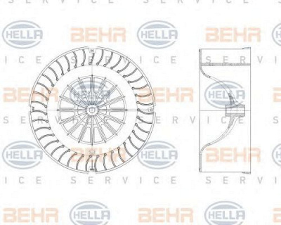 HELLA 8ew009157191 -  Вентилятор салона