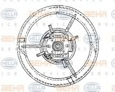 HELLA 8ew009157551 -  Вентилятор салона