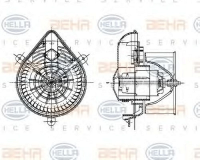 HELLA 8ew009157581 -  Вентилятор салона