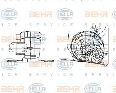 HELLA 8ew009158311 -  Вентилятор салона