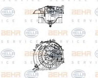 HELLA 8ew009158321 -  Вентилятор салона