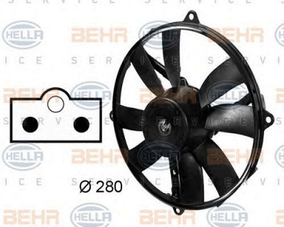 HELLA 8ew009158761 -  Вентилятор, конденсатор кондиционера
