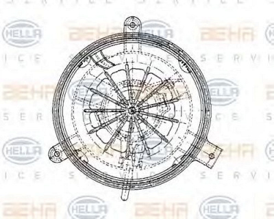 HELLA 8ew009159251 -  Вентилятор салона