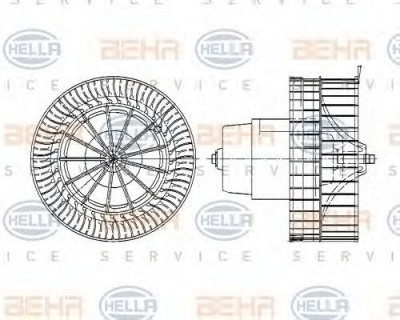 HELLA 8ew009159311 -  Вентилятор салона