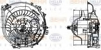 HELLA 8ew009159351 -  Вентилятор салона