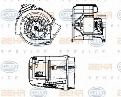 HELLA 8ew009159371 -  Вентилятор салона
