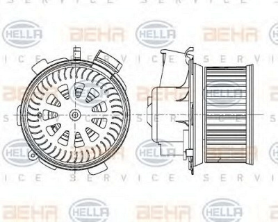 HELLA 8ew009159481 -  Вентилятор салона