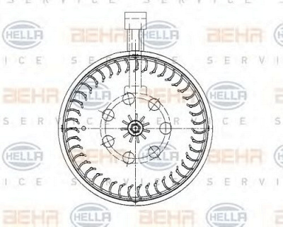 HELLA 8ew009159591 -  Вентилятор салона