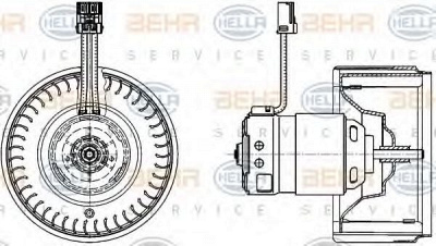 HELLA 8ew009159631 -  Вентилятор салона