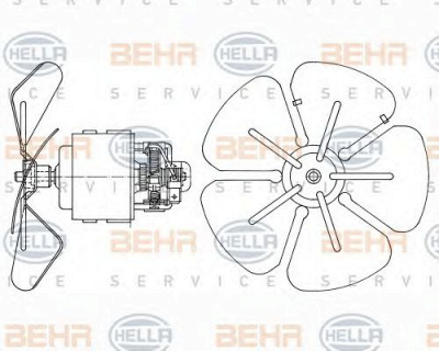 HELLA 8ew009160291 -  Вентилятор салона