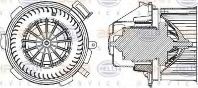 HELLA 8ew351034061 -  Вентилятор салона