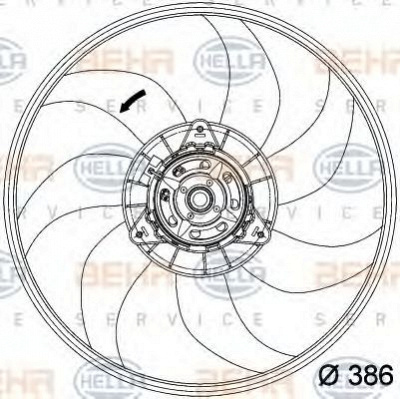 HELLA 8ew351034291 -  Вентилятор, охлаждение двигателя