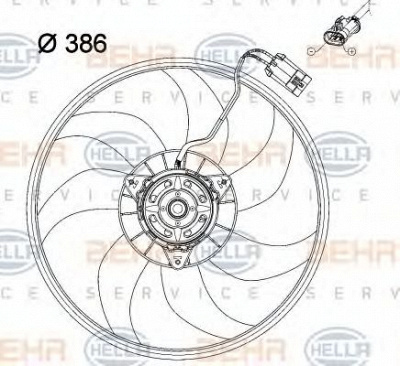 HELLA 8ew351034431 -  Вентилятор, охлаждение двигателя