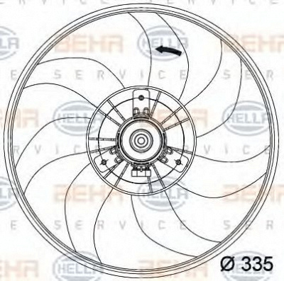 HELLA 8ew351034441 -  Вентилятор, охлаждение двигателя
