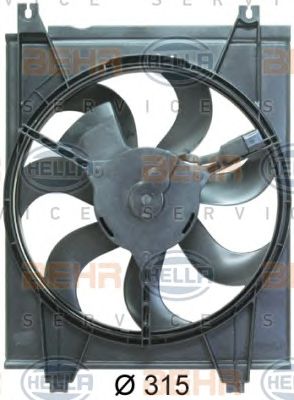 HELLA 8ew351034621 -  Вентилятор, конденсатор кондиционера