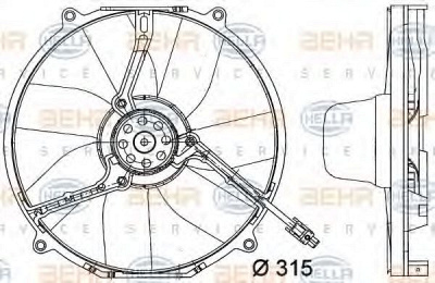HELLA 8ew351034771 -  Вентилятор, конденсатор кондиционера