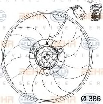 HELLA 8ew351039701 -  Вентилятор, охлаждение двигателя