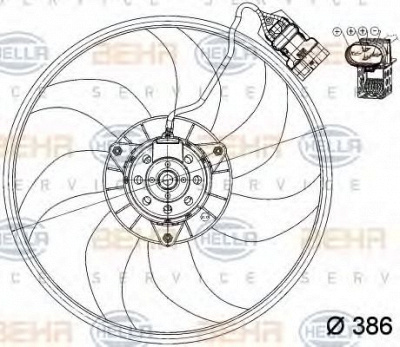 HELLA 8ew351039711 -  Вентилятор, охлаждение двигателя