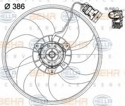 HELLA 8ew351039731 -  Вентилятор, охлаждение двигателя