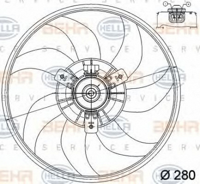 HELLA 8ew351039761 -  Вентилятор, охлаждение двигателя