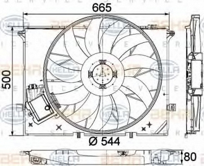 HELLA 8ew351040091 -  Вентилятор, охлаждение двигателя