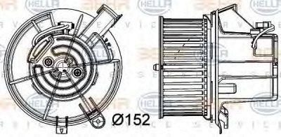 HELLA 8ew351040301 -  Вентилятор салона