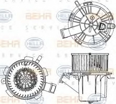 HELLA 8ew351040641 -  Вентилятор салона