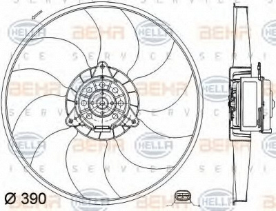 HELLA 8ew351041241 -  Вентилятор, охлаждение двигателя