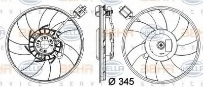 HELLA 8ew351041471 -  Вентилятор, охлаждение двигателя