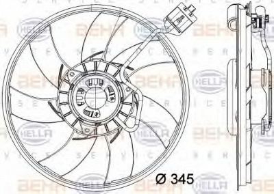 HELLA 8ew351041791 -  Вентилятор, охлаждение двигателя