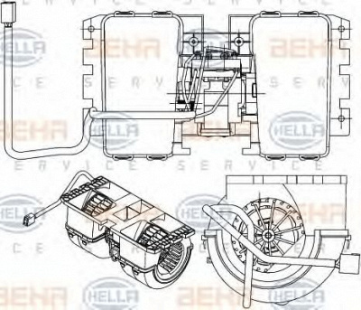 HELLA 8ew351042711 -  Вентилятор салона
