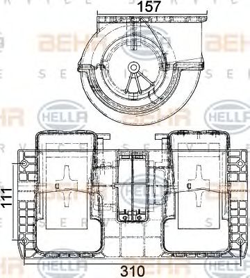 HELLA 8ew351104051 -  Вентилятор салона